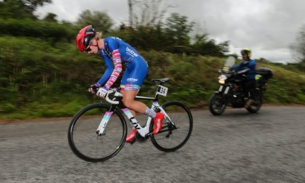 Claire Steels been lurking all week and takes lead from Josie Knight with a convincing TT win (Stage 4 Ras na mBan,7th September)