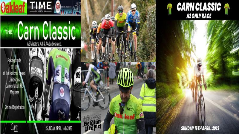The provisional start list of the 3 races on offer at the 2023 “Carn Classic” in Maghera tomorrow (Sunday 16th April-1PM start) Decent numbers for this popular race in South Derry…See you all there!!!