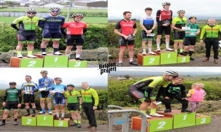 The 2023 Carn Wheelers Classic races with the Seamus Higgins Memorial Cup (A2) in Maghera South Derry of Sunday 16th April. Well done to Danny Moore (Madigan) Chris Mc Cann (Inspired Cycling) Stephen Irvine (Crossgar CC) Amelia Tyler (Alba GB) and Emma Smith (Bann Wheelers) The results and photos >>>