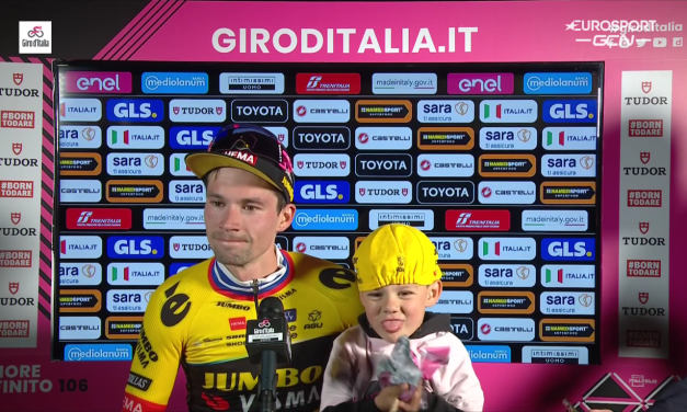 “Čestitke Primožu Rogliču in ekipi Jumbo Visma” This report is dedicated to my good friend Wim Vanneste (ex Sporza TV pilot-ex Police commander Ypres-TJV matras transport) “Save the best for last” Primos Roglic TJV takes the GIRO Pink Jersey of Geraint Thomas Ineos with only the ceremonial stage tomorrow to go…Eddie Dunbar Jayco ended up in 7th place, a great result for the Munster lad!! (Sat 27th May)