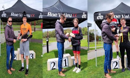 Roe Valley Cycling Club had their annual “Danny Boy” races last Sunday (14th may) in Feeny Co-Derry. A2-A3+Juniors handicap was won by Curtis Neill (Caldwell Cycles JNR) with Mark O’Donnell from Four Masters CC winning the A4 race! The results >>