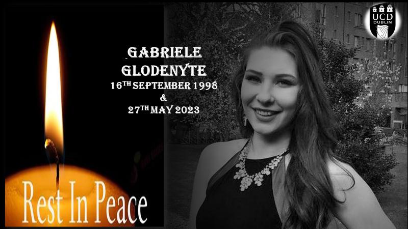 “Another young, and beautiful life ripped away from us” We are so sad to  hear the terrible news of the death of Gabriele Glodenyte from the UCD Women’s Cycling Team, due to a head-on collision by a car while on a training spin with her partner Sean Landers (UCD) last Sat 27th March in the Dublin area…Rest in Peace Gabriele xxx