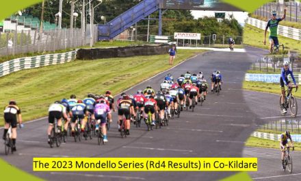 (Part 1 of the Criterium style races this week) *The 2023 Mondello Series* Round 4 at the Mondello Park Racing Circuit in Naas (Kildare) and hosted by the Irish Road Club-Usher. The results of last night (Tues 20th June) A win for 2023 Ras stage winner Aaron Wade (Cortizo Aluminium Spain) with the in form Jason Kenny (UCD) 2nd, and fast up coming junior Josh Callaly (Navan RC) in 3rd!! Tomorrow morning Part 2 with the Ards Crit in Co-Down!!