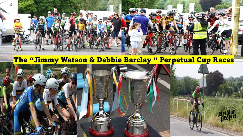 “The Jimmy Watson Memorial Cup & Debbie Barclay Perpetual Youth Cup” hosted by VC Glendale last Saturday the 10th of June (Belgian Kermesse style racing)This in memory of 2 legends of Ulster and Irish Cycling…the results (podiums)