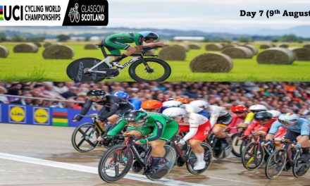 (Day 7-9th August) Darren Rafferty 5th fastest Espoir (U23) in the world, Dean Harvey a top twenty result in the same race, that’s why they are pro’s!! And the “come back kid” Lara Gillespie riding her socks off in the Omnium with a good result (9th) to take home!! The Irish results of yesterday, and schedule of today (10th August)