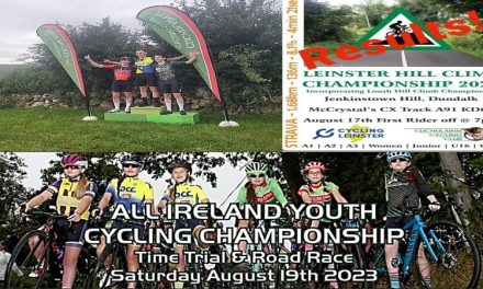 Results from the 2023 “Leinster Hill Climb Championship (Thurs 17th Aug) and hosted by Cuchulainn CC, the organisers of the “Irish Youth Road Race Championships” tomorrow in Dundalk (19th August) Info link with startlist, schedules and other info within + Women’s lap of Louth info & entry details for Sun 20th August…