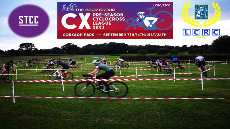 FINAL ROUND OF “THE BEAR GROUP” CX SERIES COMPLETED LAST THURSDAY NIGHT (28th SEPTEMBER) IN CORKAGH PARK THE RESULTS AND REPORT OF MARK FARRELLY (ST TIERNANS) THIS WAS A COMBINED HOSTING EFFORT OF ST TIERNANS AND LUCAN CRC, SPONSORED BY THE BEAR GROUP, AND SPECIALIZED IRELAND!!