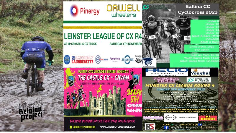 What’s on this weekend? (Sat 4th-Sun 5th November) Cyclo-Cross in all provinces to look forward to!! + a few events highlighted for the next few weeks!! Double socks and boots recommended!!
