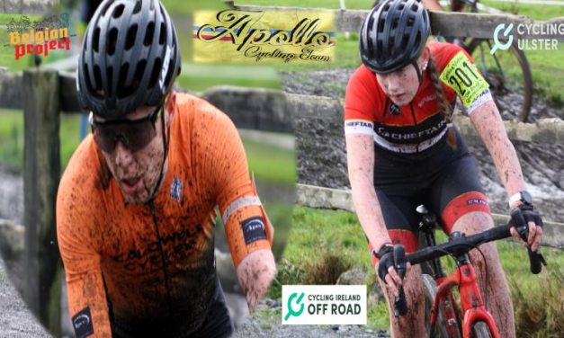 The penultimate Ulster CX (rd4) was held yesterday (Sun 19th Nov) in Portadown (CyclocrossNI Venue) hosted by Apollo CT from Co-Armagh in perfect muddy conditions which provided great entertainment for the supporters!! Here a indept report, and full results (incl. standings) from Martin Grimley, chief commissaire, with photos from the Belgian Project Media Team (Jerome-Dany B)