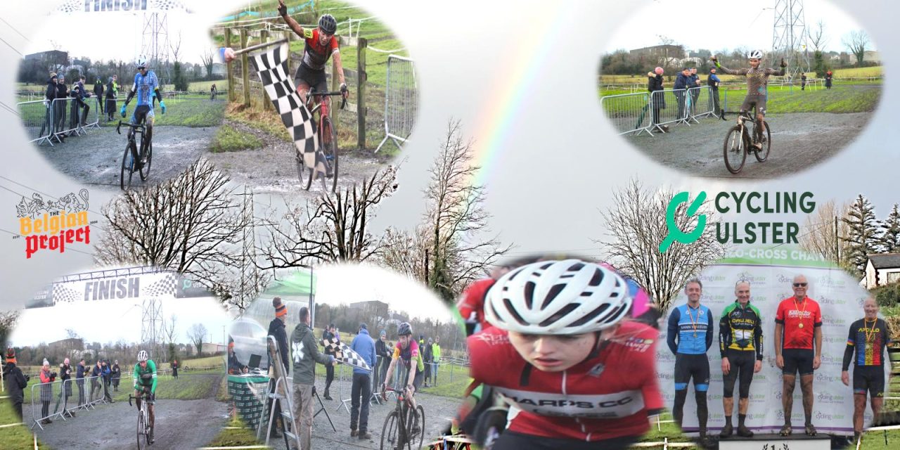 The 2023 Cycling Ulster CX Championship was held in Portadown yesterday (Sun 10th Dec) with awful weather to start, but improved as the day went on!! A slippy, muddy, technical and bespoked course was waiting for our brave dirt devils!! The pit crew’s had their work cut out, maybe low nrs, but a cracking day in James Wilson’s back garden!!
