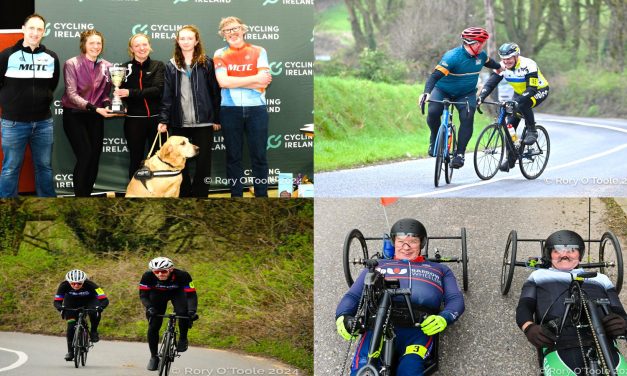 The “John Shanahan Memorial TTT and Para Cycling League 2024” in Midleton Co-Cork yesterday (Sat 9th March) 30 volunteers made it possible!! A report and results from our guest reporter and poet Brendan Hennessy (Midleton Cycling & Triathlon Club and Old Velos)