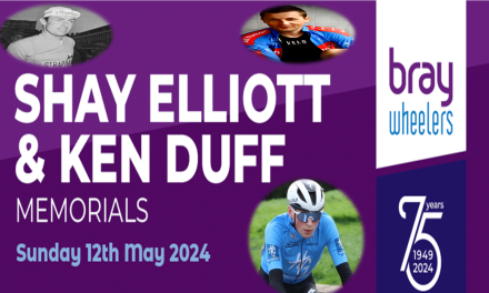 The 2024 Shay Elliott Memorial Race & The 2024 Ken Duff Memorial Race hosted by Bray Wheelers in the Wicklow Mountains with finish at his Memorial Plaque. The results courtesy of Bray Wheelers >>> (Sund 12th may)