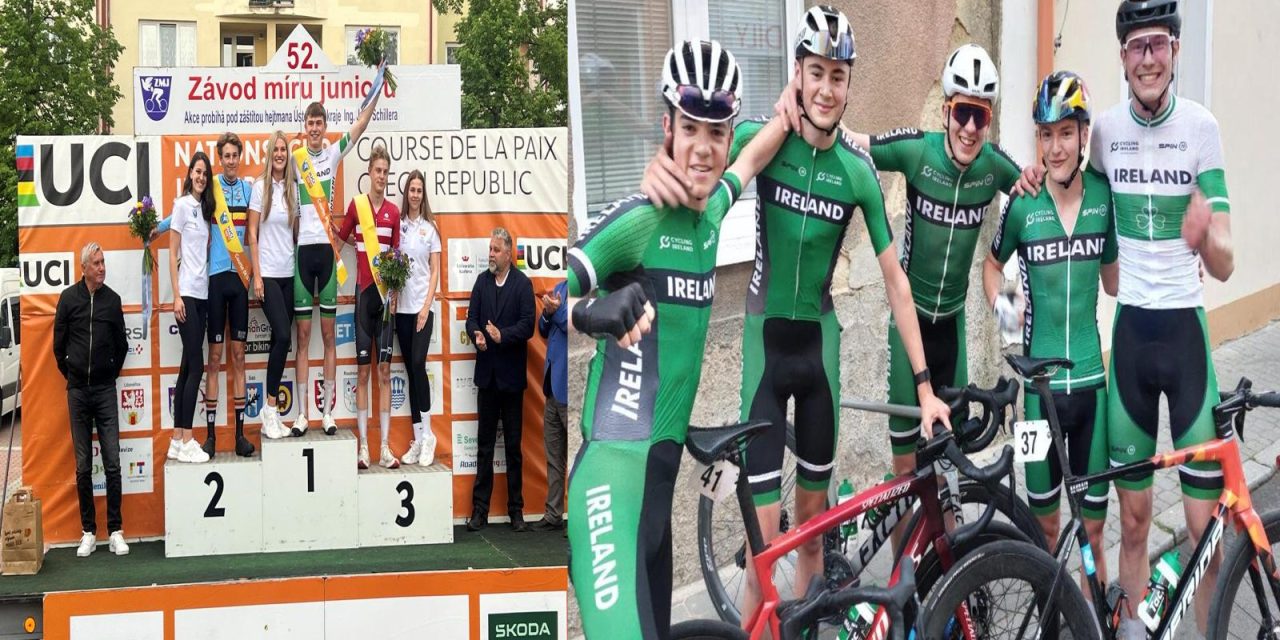 (Friday 3rd May) Junior Nations Cup success in the Czech Republic!! Seth Dunwoody (CI National Team) does it again, his sprint just lethal!! But we have to mention his team mates, who help Seth to get upfront in the last kms!! The Peace Race is basically a “shop window” for the pro teams watching!!