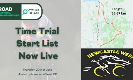 All roads lead to West Limerick this Thursday (20th June) for the Irish National TT Championships in the surroundings of a sleepy village called Athea (Near Newcastle West and Abbeyfeale) promoted by local club Newcastle West CC and Cycling Ireland. Here the provisional starting list which includes the Para Cycling TT champs >>>