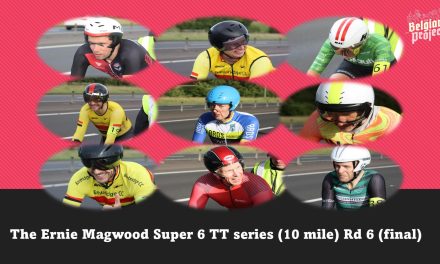 The Ernie Magwood Super 6 TT League (10 Mile) The final round (6) will be contested at Frosses (Carriage Way Ballymena-Coleraine Co-Antrim) at 7pm tonight (Thur 15th August), and promoted by Island Wheelers. Barry Hayes and Ian Inglis will go out early on their TT bikes, and then out towards the end on the tandem….WOW!! Here the start list >>>