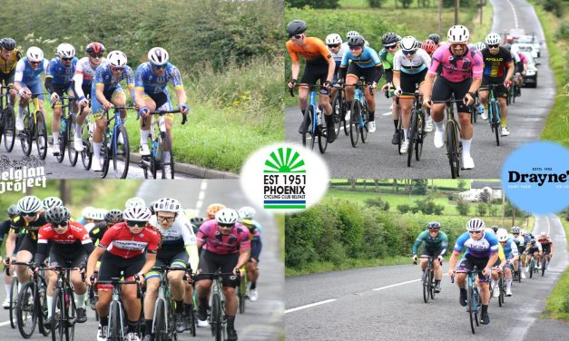 The 2024 “Bobby Crilly” hosted by Phoenix CC yesterday (Sunday 4th August) on the rolling roads of the Belfast hills, and sponsored by   “Draynes Farm Ice cream” A day the summer left the Island, but still offered a great competitive day of races!! The results >>>