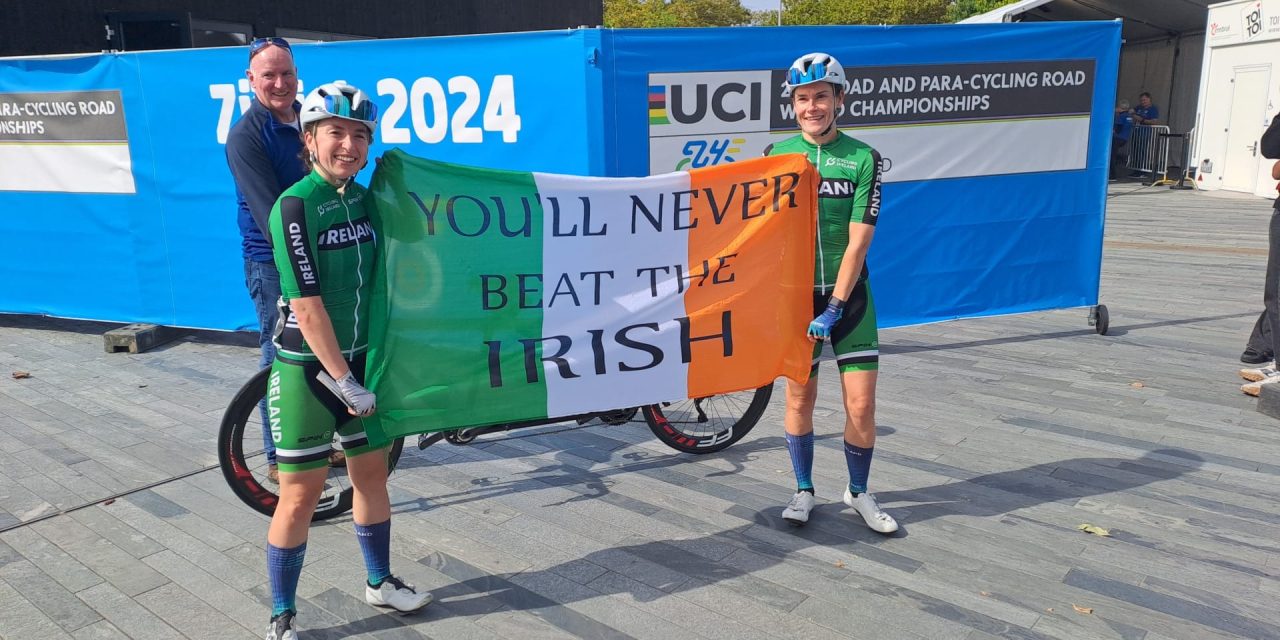 Second GOLD MEDAL for Katie-George Dunlevy-Linda Kelly, and a brilliant BRONZE MEDAL for Josephine Healion-Eve Mc Crystal in the Tandem B UCI Para-cycling World Champs in Zurich…the Irish Team is just showing the world what Celtic spirit is, and the week is not over yet with the Junior, Espoirs, and Elite races still to come!!! (Wednesday 25th Sept)