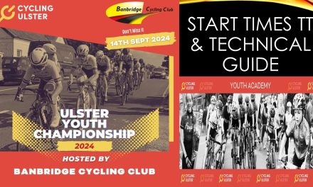 The “Open Ulster Youth Champs” of tomorrow (Sat 14th Sept) hosted by Banbridge CC in Annaclone (Co-Down) The start times of the TT (am) and the technical guide…See you all there tomorrow!!