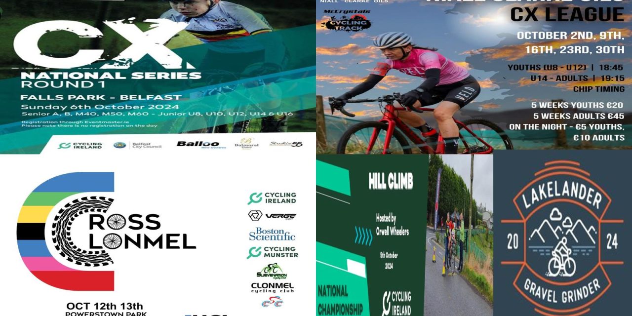 What’s on this October? National CX series in Belfast, CX League at Mc Crystals, UCI cross in Tipperary, Hill Climb Champs in Dublin, and Gravel racing in Belcoo (Fermanagh) Sent your open event details to dany@belgianproject.cc to be included in our previews (at least 5 day before your event)