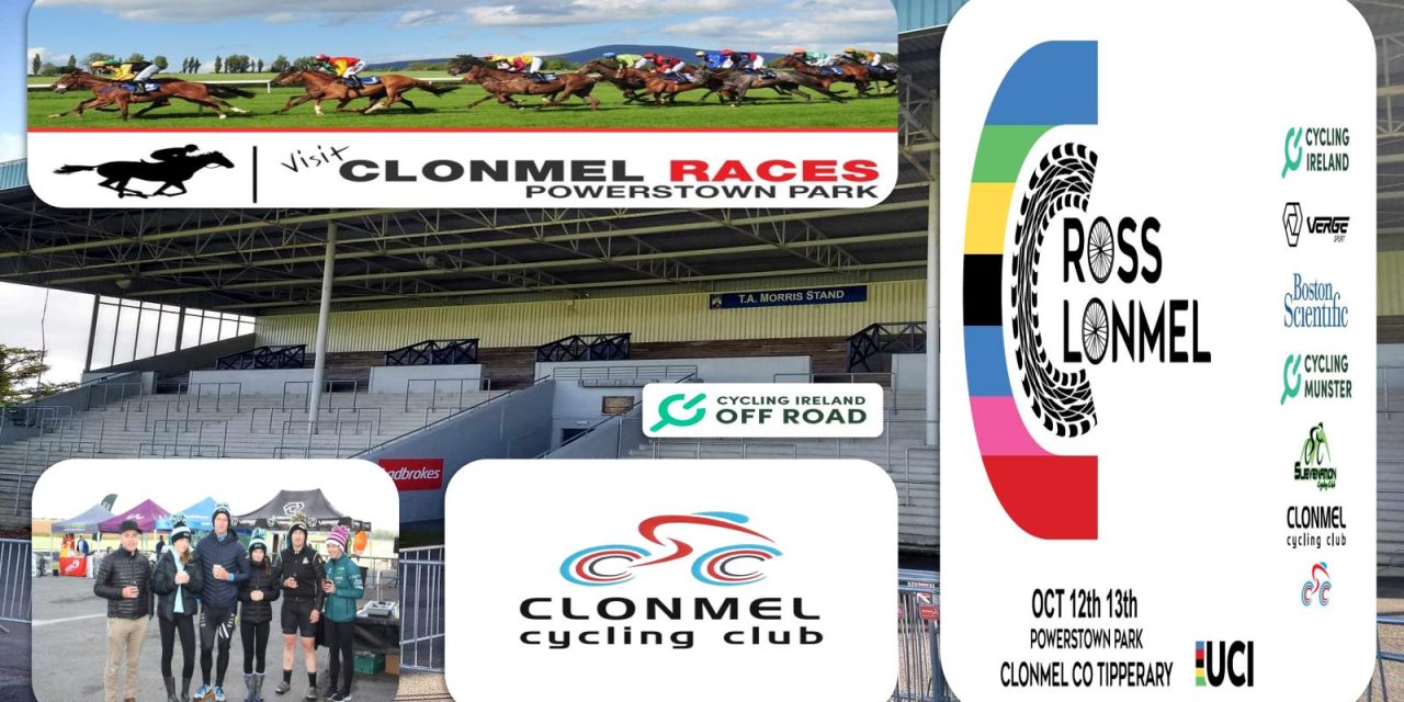 The schedule of the day, and provisional start list of the UCI CX races (Elite women &Juniors Girls, Junior Men, Elite Men) and the morning support races (M40 & M50-M60) of Sunday 13th October at the “Powerstown Park Racing Course” in Clonmel Co-Tipperary, hosted by Clonmel CC!