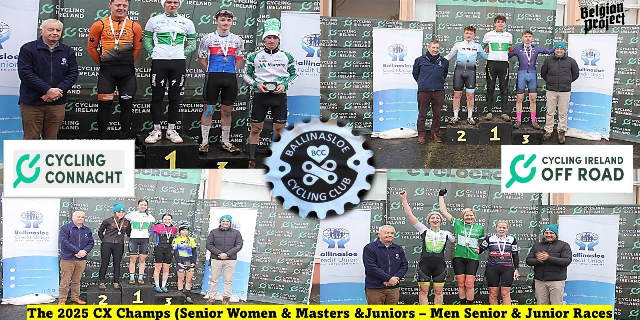 A PHOTO REPORT OF LAST WEEKENDS (SAT 11TH & SUN 12TH JAN) 2025 IRISH CYCLO-CROSS CHAMPIONSHIPS AT THE FAIR GREEN IN BALLINASLOE (CO-GALWAY) HOSTED BY BALLINASLOE CC, AND PROMOTED BY CYCLING CONNACHT WITH HELP FROM CYCLING IRELAND. (Final part: The Women’s elite, masters and juniors & The Men Juniors & The Elite Men)