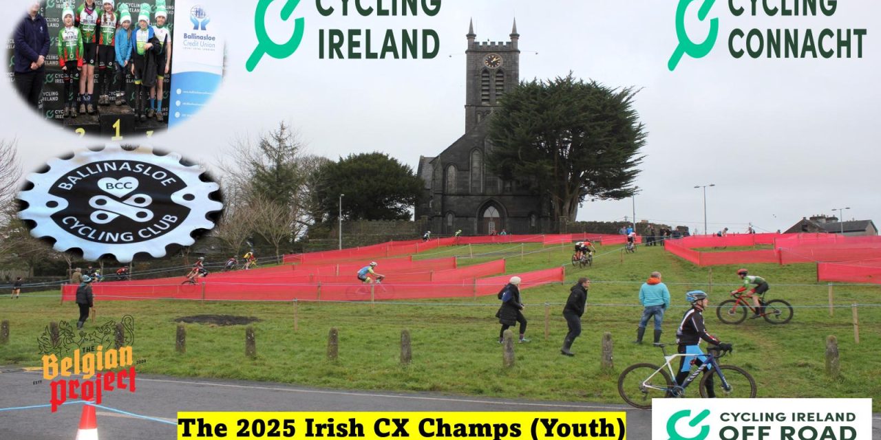 A photo report of last weekends (Sat 11th & Sun 12th Jan) 2025 Irish Cyclo-Cross Championships at the Fair Green in Ballinasloe (Co-Galway) hosted by Ballinasloe CC, and promoted by Cycling Connacht with help from Cycling Ireland. PART 1 -A full program of YOUTH RACES