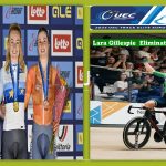 *The Wicklow Tigeress* LARA GILLESPIE  wins gold at the “2025 UEC European Track Championships in Heusden-Zolder Belgium” yesterday (13th Feb) in the Elite women Elimination race!!!! This to add to her already very impressive CV Lara is the first ever Irish Track Cyclist to do so!! The pursuit team with Emma Jeffers, Erin Creighton, Esther Wong, Aoife O’Brien  got a respectable 8th!!