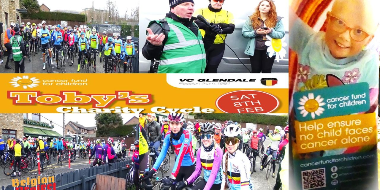 Saturday 8th Feb “The 10th edition of Toby’s Charity Cycle” in aid of the *CANCER FUND FOR CHILDREN* supported by VC Glendale, with dozens of volunteers, and a massive army of cyclists!! This was held in the rolling country roads between West Belfast (Balmoral Hotel) and Lurgan (54km) Even it was a cold morning, it still warms your heart as it goes to such wonderful cause…chapeau to all involved!!! A photo report >>