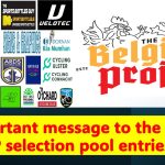 Urgent message to all entries of the 2025 Belgian Project selection pool!! Some of you have sent your result regularly each month, but some of you didn’t! Please inform me of your results before the 8th June to danyblondeel@yahoo.co.uk, and the awards will be announced the week before the Irish Champs, and distribute at the nationals in Navan end June!!