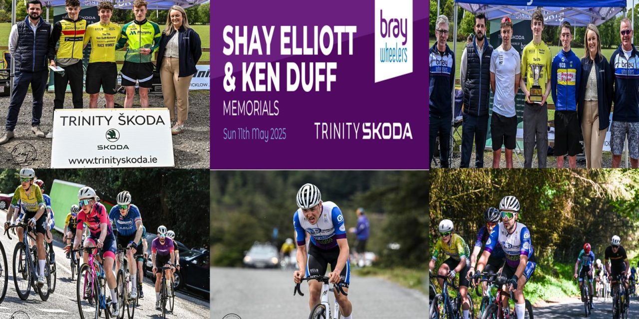 (Sunday 11th May) The “Shay Elliott Memorial” and the “Ken Duff Memorial” in the Wicklow Mountains (Laragh) promoted by Bray Wheelers results, and brilliant photo’s from Sean Rowe (Sports photos Ireland) + news from the Bray Wheelers Racing Team, including the Mc Ginty Autumn Classic on the 14th September which will be undauntable the richest race in Ireland, €1000 for the winner, and FREE ENTRY for all!!