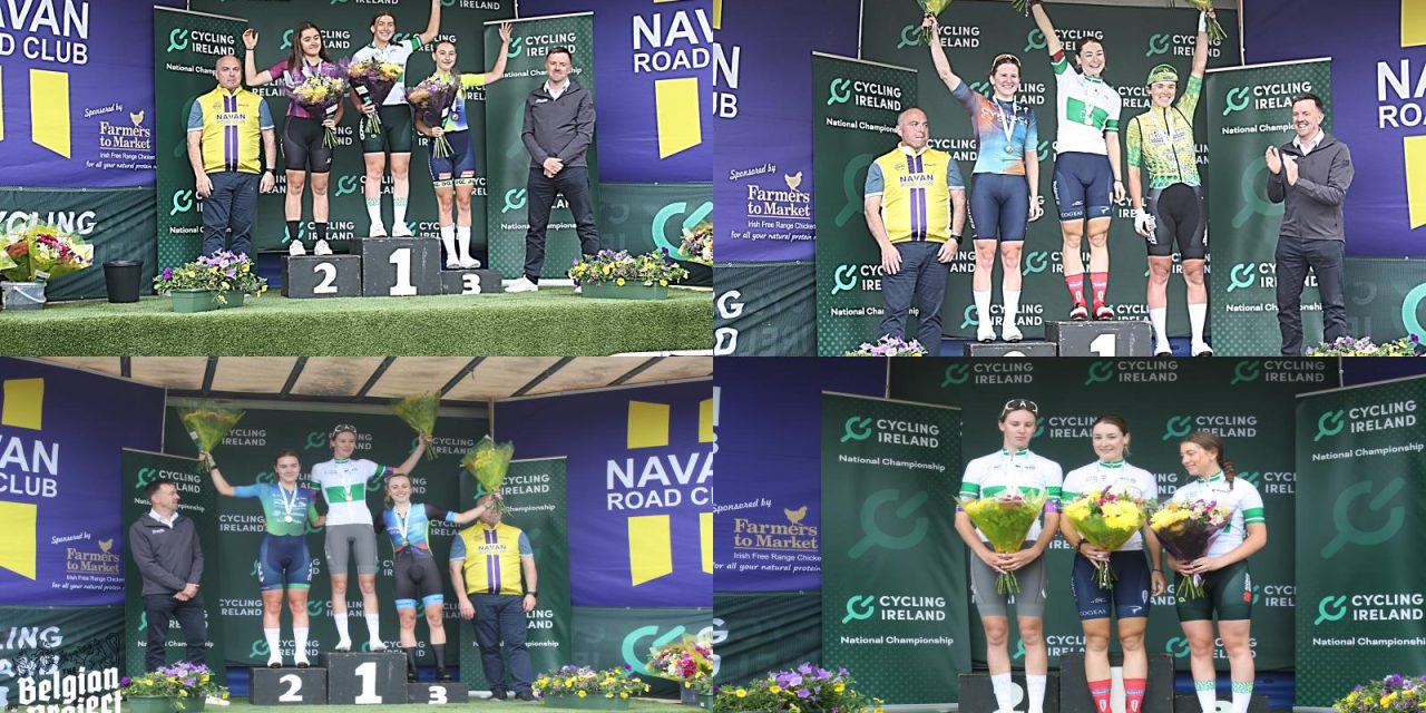 (Day 1) Saturday 28th June “The 2025 Irish National Road Race Championships” have been held in Co-Meath (Yellow Furze-Boyne Valley) and perfectly organised by Navan RC & Yellow Furze RC, and supported by Cycling Leinster & Cycling Ireland. Here the Junior men, junior women, U23 women, and Elite women results and photos. Well done to junior girl Aliyah Rafferty, U23 Emma Jeffers, Elite Mia Griffin…