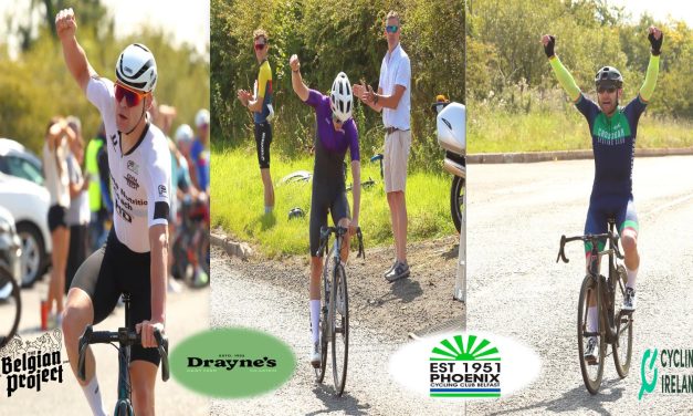 The 2025 Draynes Dairy Farm “Bobby Crilly Classic” which was part of the National Grade events held in the Glengormley area of Belfast, and promoted by Phoenix CC & Cycling Ireland yesterday (Sun 17 August) Here the results, and some photos of the 3 races offered at the rolling roads near the International Airport in Antrim!
